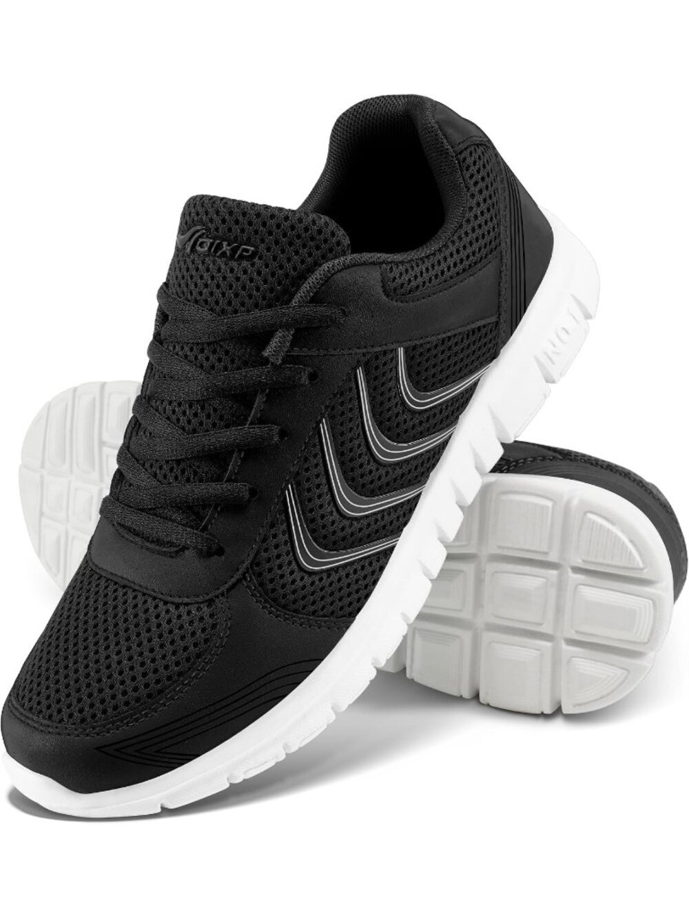 Women's Black Lightweight Non Slip Mesh Breathable Casual Walking Sneakers